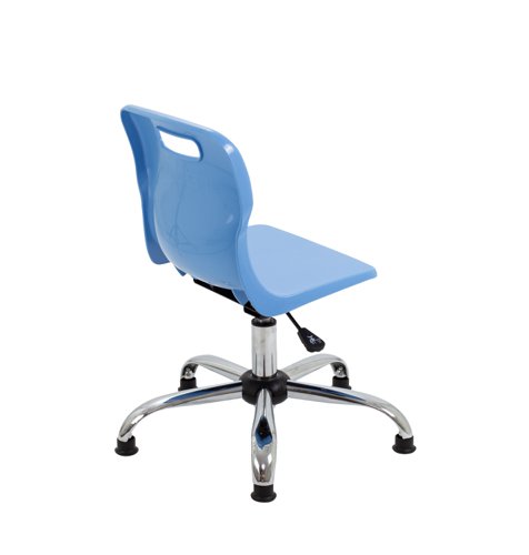 Titan Swivel Junior Chair with Plastic Base and Glides Size 3-4 Sky Blue/Black