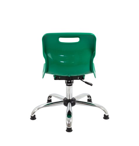 Titan Swivel Junior Chair with Chrome Base and Glides Size 3-4 Green/Chrome