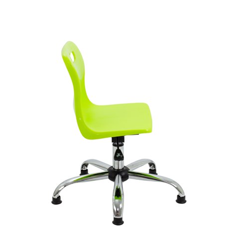 Titan Swivel Junior Chair with Chrome Base and Glides Size 3-4 Lime/Chrome