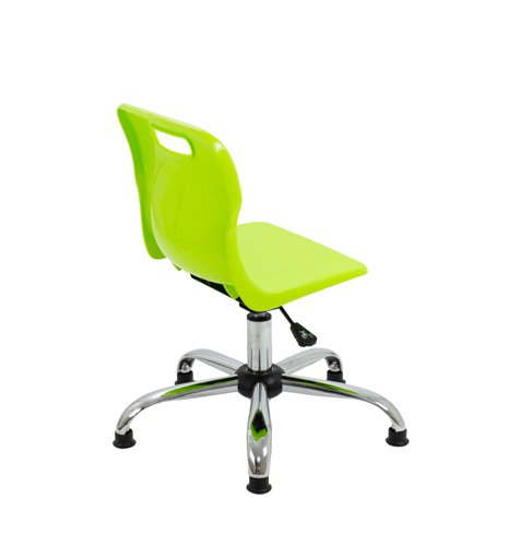 Titan Swivel Junior Chair with Chrome Base and Glides Size 3-4 Lime/Chrome