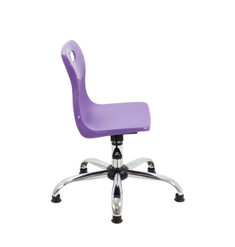 Titan Swivel Junior Chair with Chrome Base and Glides Size 3-4 Purple/Chrome