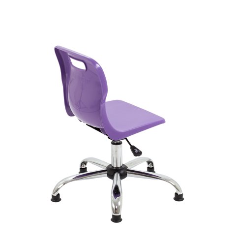 Titan Swivel Junior Chair with Chrome Base and Glides Size 3-4 Purple/Chrome