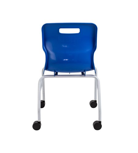 Titan Move 4 Leg Chair With Castors Blue Titan