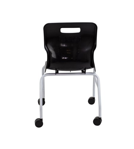 T301-BK Titan Move 4 Leg Chair With Castors Black