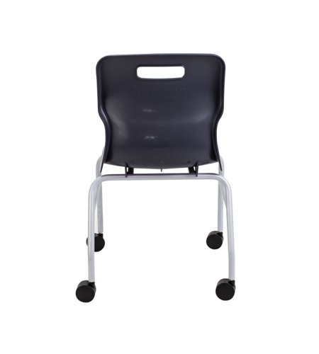 Titan Move 4 Leg Chair With Castors Charcoal Titan