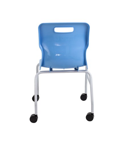 Titan Move 4 Leg Chair With Castors Sky Blue Titan