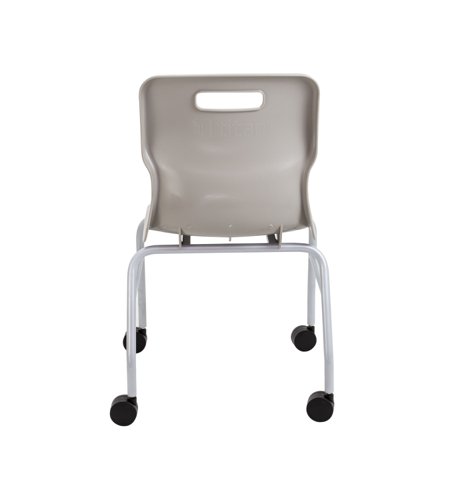 T301-GR Titan Move 4 Leg Chair With Castors Grey