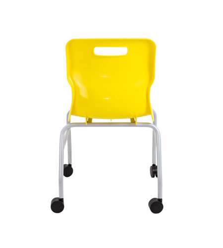 T301-Y Titan Move 4 Leg Chair With Castors Yellow