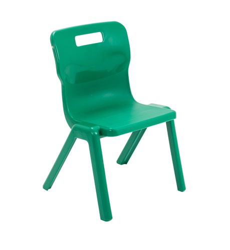 One Piece School Chair Size 3 350mm Green T3GREEN