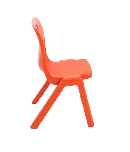 Titan One Piece Classroom Chair 435x384x600mm Orange KF78515