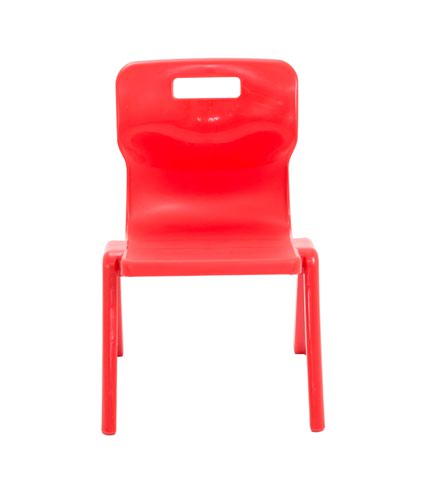 Titan One Piece Classroom Chair 435x384x600mm Red KF72159 Classroom Seats KF72159