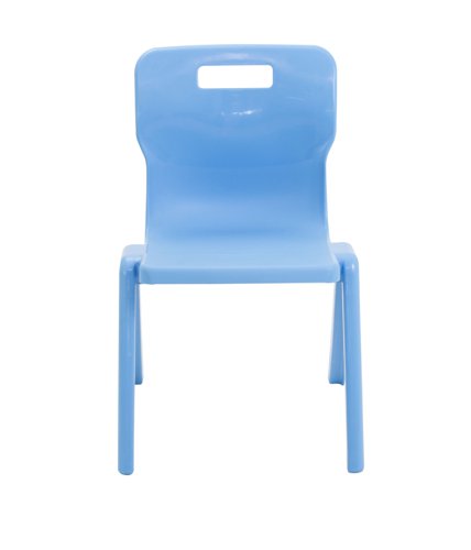 T4-CB | The Titan One Piece Chair is the perfect addition to any classroom or learning environment. Made from durable polypropylene, this one piece chair provides excellent lumbar support for students, ensuring they can sit comfortably for extended periods of time. The anti-tilt feature also prevents falls, making it a safe choice for young learners. Available in a variety of exciting colours, this chair is sure to brighten up any space. Plus, it's stackable design makes it easy to store when not in use. Invest in the Titan One Piece Chair for a comfortable, safe, and stylish seating option for your students.