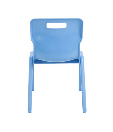 T4-CB | The Titan One Piece Chair is the perfect addition to any classroom or learning environment. Made from durable polypropylene, this one piece chair provides excellent lumbar support for students, ensuring they can sit comfortably for extended periods of time. The anti-tilt feature also prevents falls, making it a safe choice for young learners. Available in a variety of exciting colours, this chair is sure to brighten up any space. Plus, it's stackable design makes it easy to store when not in use. Invest in the Titan One Piece Chair for a comfortable, safe, and stylish seating option for your students.