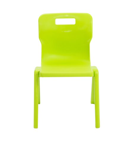 Titan One Piece Classroom Chair 432x408x690mm Lime (Pack of 30) KF78625