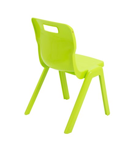 Titan One Piece Classroom Chair 432x408x690mm Lime (Pack of 10) KF78567