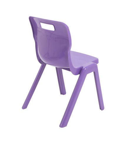 Titan One Piece Classroom Chair 432x408x690mm Purple (Pack of 10) KF78564