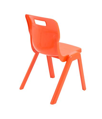 Titan One Piece Classroom Chair 432x408x690mm Orange KF78519 - KF78519