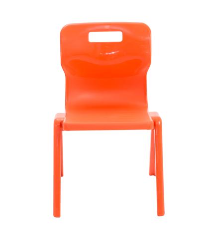 Titan One Piece Classroom Chair 432x408x690mm Orange (Pack of 10) KF78565