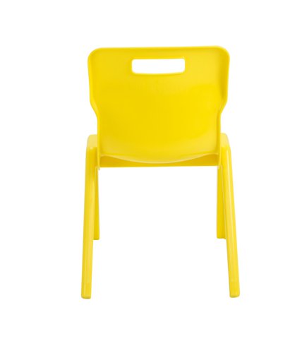KF72168 | Ideal for classrooms, this Titan one piece polypropylene chair is screw-free and features a unique S shaped back, and an anti-tilt design for comfort. The chair has no sharp edges or metal components, it is extremely robust and easy to clean. The Titan 4 Leg Classroom Chair conforms to BS EN1729 parts 1 and 2.
