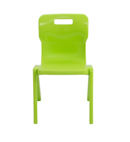 Titan One Piece Classroom Chair 480x486x799mm Lime (Pack of 30) KF78634