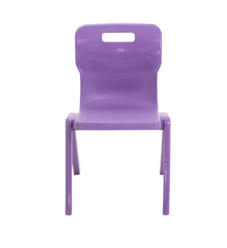 Titan One Piece Classroom Chair 480x486x799mm Purple (Pack of 10) KF78573