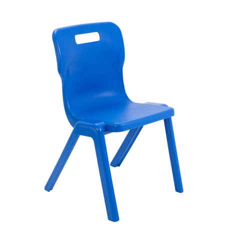 Titan Antibacterial One Piece Chair Size 5 Blue