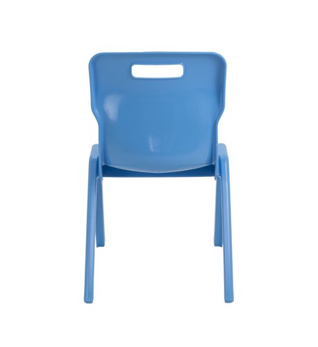 T5-CB | The Titan One Piece Chair is the perfect addition to any classroom or learning environment. Made from durable polypropylene, this one piece chair provides excellent lumbar support for students, ensuring they can sit comfortably for extended periods of time. The anti-tilt feature also prevents falls, making it a safe choice for young learners. Available in a variety of exciting colours, this chair is sure to brighten up any space. Plus, it's stackable design makes it easy to store when not in use. Invest in the Titan One Piece Chair for a comfortable, safe, and stylish seating option for your students.