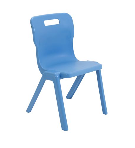 Titan One Piece Chair Size 5 - 430mm Seat Height - Sky Blue