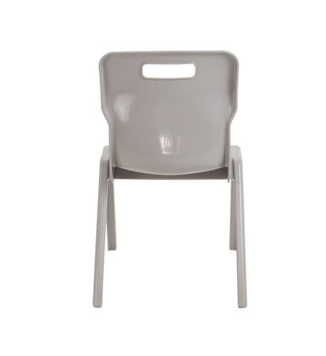 T5-GR | The Titan One Piece Chair is the perfect addition to any classroom or learning environment. Made from durable polypropylene, this one piece chair provides excellent lumbar support for students, ensuring they can sit comfortably for extended periods of time. The anti-tilt feature also prevents falls, making it a safe choice for young learners. Available in a variety of exciting colours, this chair is sure to brighten up any space. Plus, it's stackable design makes it easy to store when not in use. Invest in the Titan One Piece Chair for a comfortable, safe, and stylish seating option for your students.