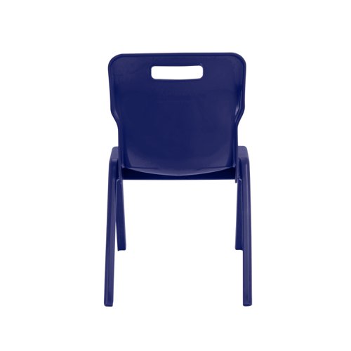 T5-MB | The Titan One Piece Chair is the perfect addition to any classroom or learning environment. Made from durable polypropylene, this one piece chair provides excellent lumbar support for students, ensuring they can sit comfortably for extended periods of time. The anti-tilt feature also prevents falls, making it a safe choice for young learners. Available in a variety of exciting colours, this chair is sure to brighten up any space. Plus, it's stackable design makes it easy to store when not in use. Invest in the Titan One Piece Chair for a comfortable, safe, and stylish seating option for your students.