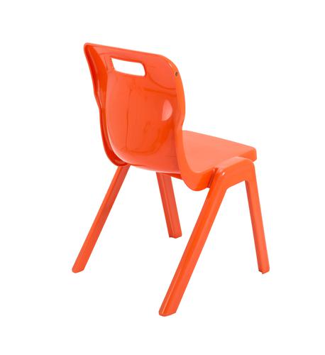 Titan One Piece Classroom Chair 480x486x799mm Orange (Pack of 10) KF78574 Titan