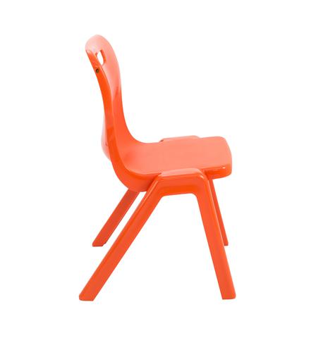 Titan One Piece Classroom Chair 480x486x799mm Orange (Pack of 10) KF78574