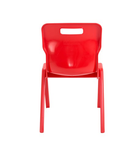 Titan One Piece Classroom Chair 480x486x799mm Red (Pack of 10) KF838699 - KF838699