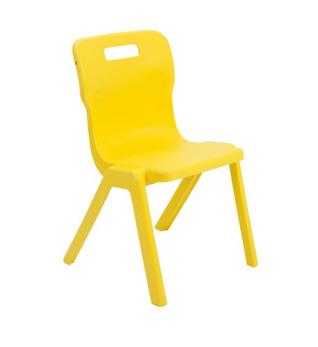 Titan One Piece Classroom Chair 480x486x799mm Yellow KF72173