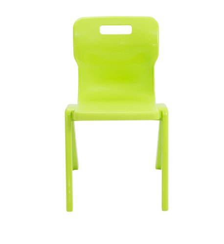 Titan One Piece Classroom Chair 482x510x829mm Lime (Pack of 30) KF78646