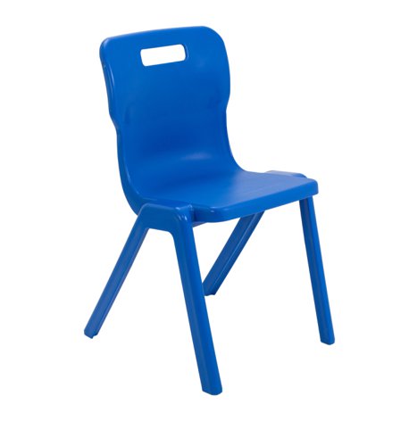 Titan Antibacterial One Piece Chair Size 6 Blue