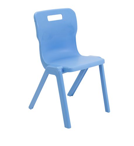 Titan One Piece Chair Size 6 - 460mm Seat Height - Sky Blue