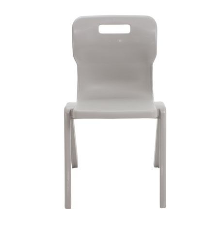 Titan One Piece School Chair Size 6 Grey (All in one plastic construction) KF78534