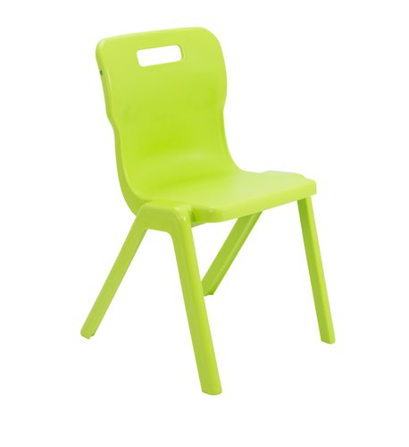 Titan One Piece Classroom Chair 482x510x829mm Lime (Pack of 10) KF78588