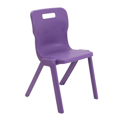 Titan One Piece Classroom Chair 482x510x829mm Purple (Pack of 10) KF78585