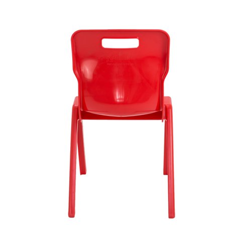 Titan One Piece Classroom Chair 482x510x829mm Red KF72174 KF72174
