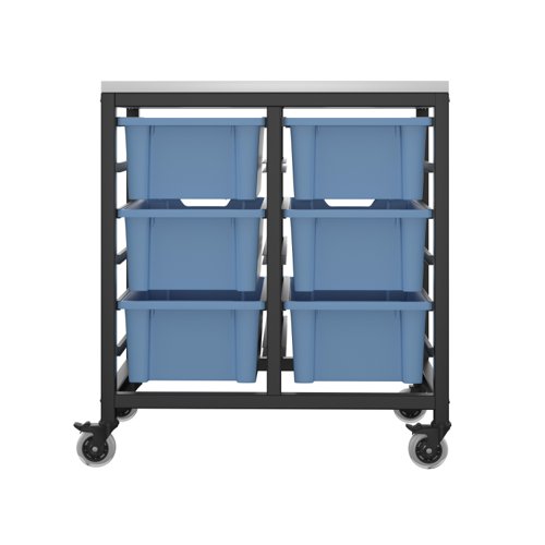 The Titan Storage Unit with Tray Drawers is the perfect solution for classroom storage needs. This versatile unit comes stacked as a standard with blue trays in varying sizes, but other coloured trays are available on a made to order basis. The steel frame is durable and features easy sliding rails for the trays, making it simple to access and organise materials. This storage unit is perfect for keeping classrooms clear and tidy, allowing teachers to focus on teaching rather than clutter. With its sturdy construction and ample storage space, the Titan Storage Unit with Tray Drawers is a must-have for any classroom.
