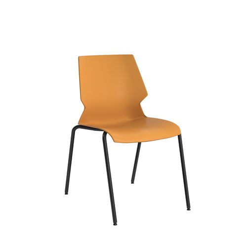 Titan Uni 4 Leg Chair - Grey Frame / Yellow Seat