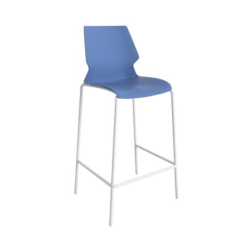 Titan Uni High Chair - White Frame / Blue Seat