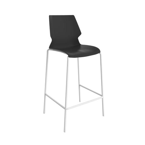 Titan Uni High Chair - White Frame / Black Seat