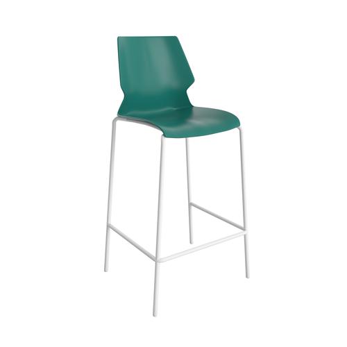 Titan Uni High Chair - White Frame / Green Seat