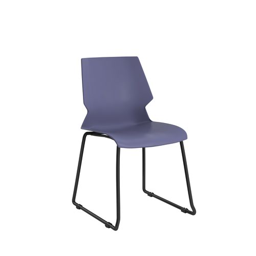 Titan Uni Skid Chair - Grey Frame / Blue Seat