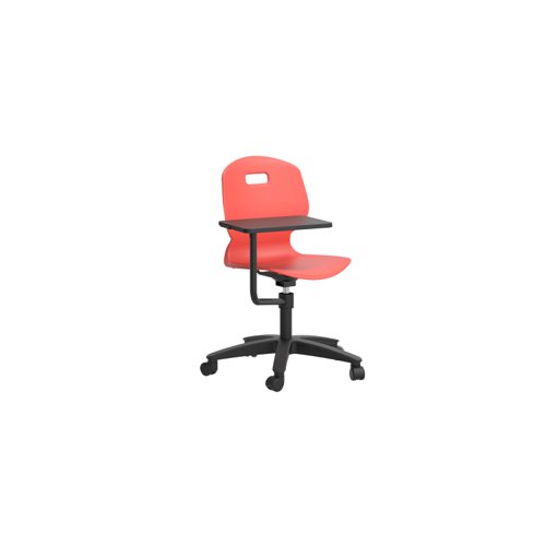 Arc Swivel Chair With Arm Tablet Coral