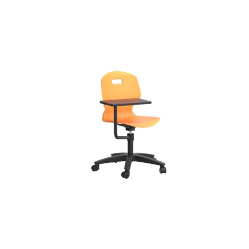 Arc Swivel Chair with Arm Tablet Marigold