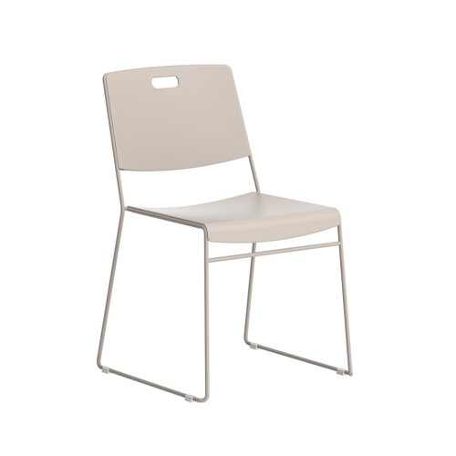 Titan Arc High Density Stacker Chair Cream